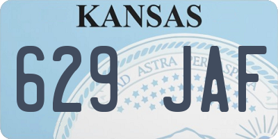 KS license plate 629JAF
