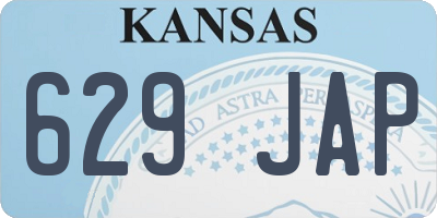 KS license plate 629JAP
