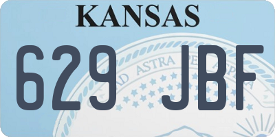 KS license plate 629JBF