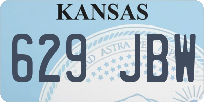 KS license plate 629JBW