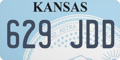 KS license plate 629JDD