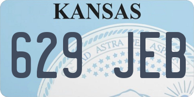 KS license plate 629JEB