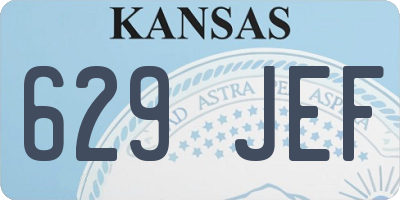 KS license plate 629JEF