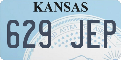 KS license plate 629JEP