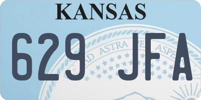 KS license plate 629JFA