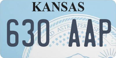 KS license plate 630AAP