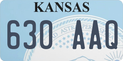 KS license plate 630AAQ