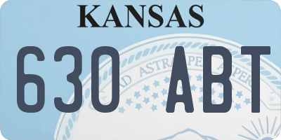 KS license plate 630ABT
