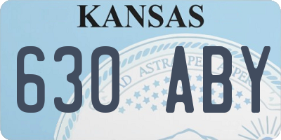 KS license plate 630ABY