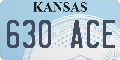 KS license plate 630ACE