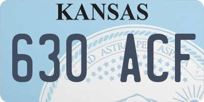 KS license plate 630ACF