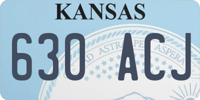 KS license plate 630ACJ