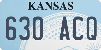 KS license plate 630ACQ