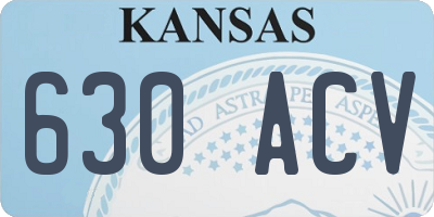 KS license plate 630ACV