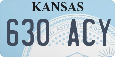 KS license plate 630ACY