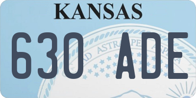 KS license plate 630ADE