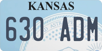 KS license plate 630ADM