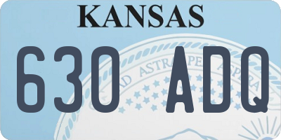 KS license plate 630ADQ