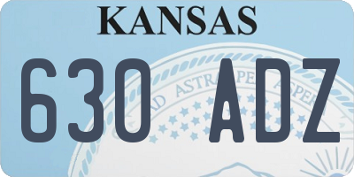 KS license plate 630ADZ