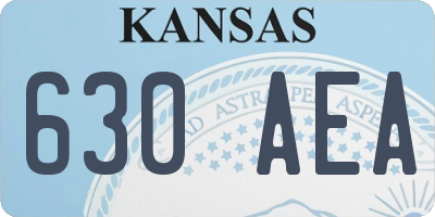 KS license plate 630AEA