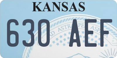 KS license plate 630AEF