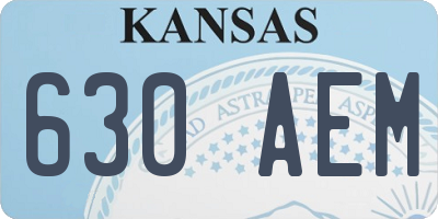 KS license plate 630AEM