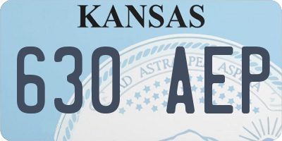 KS license plate 630AEP