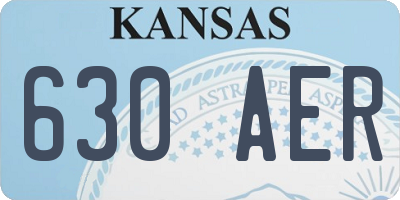 KS license plate 630AER