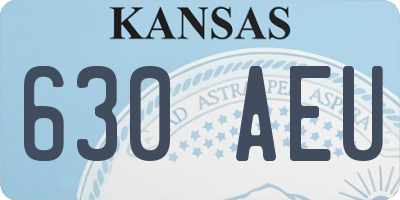 KS license plate 630AEU