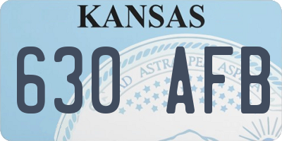 KS license plate 630AFB