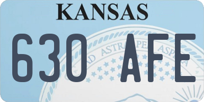 KS license plate 630AFE
