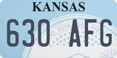 KS license plate 630AFG