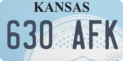 KS license plate 630AFK