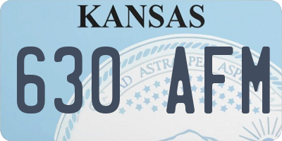 KS license plate 630AFM