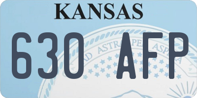 KS license plate 630AFP