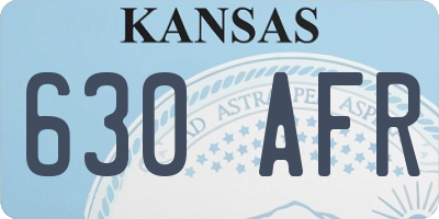 KS license plate 630AFR