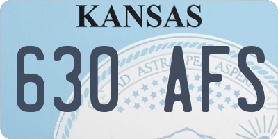 KS license plate 630AFS