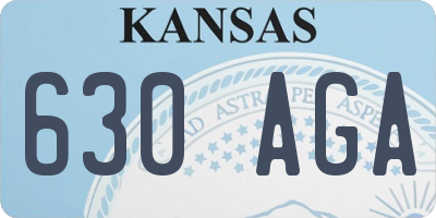 KS license plate 630AGA