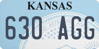 KS license plate 630AGG