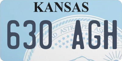 KS license plate 630AGH