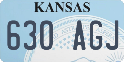 KS license plate 630AGJ