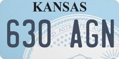 KS license plate 630AGN