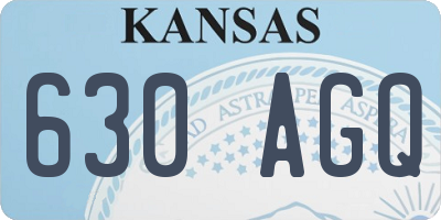 KS license plate 630AGQ