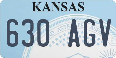 KS license plate 630AGV