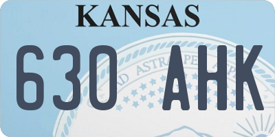 KS license plate 630AHK