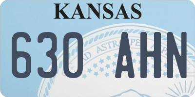 KS license plate 630AHN