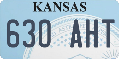 KS license plate 630AHT