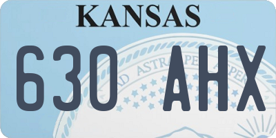 KS license plate 630AHX