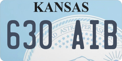 KS license plate 630AIB