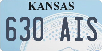 KS license plate 630AIS